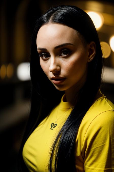 00295-4096107910-JernauMix_v3_Chimera-photo of (m0neyb1rdette_0.99), a beautiful woman, closeup portrait, perfect hair, (modern photo, Mustard Yellow graphic tee), 24.png